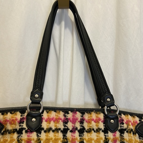 Coach Daisy Wool Tweed Plaid Emma Tote F25083 - Picture 9 of 12